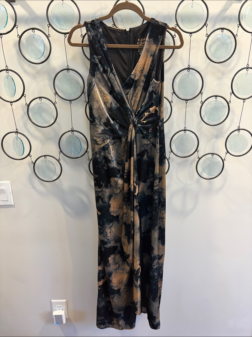 Johnny Was Velvet Dress in Black, Brown and Blue